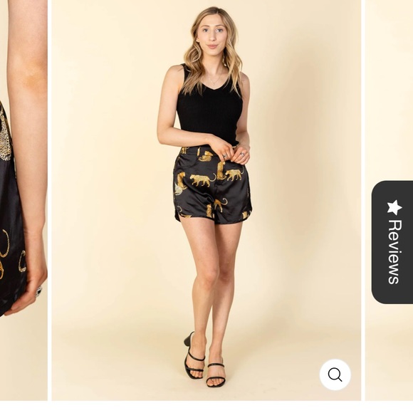 Entro Cheetah Satin Shorts - Black - L - Picture 4 of 9